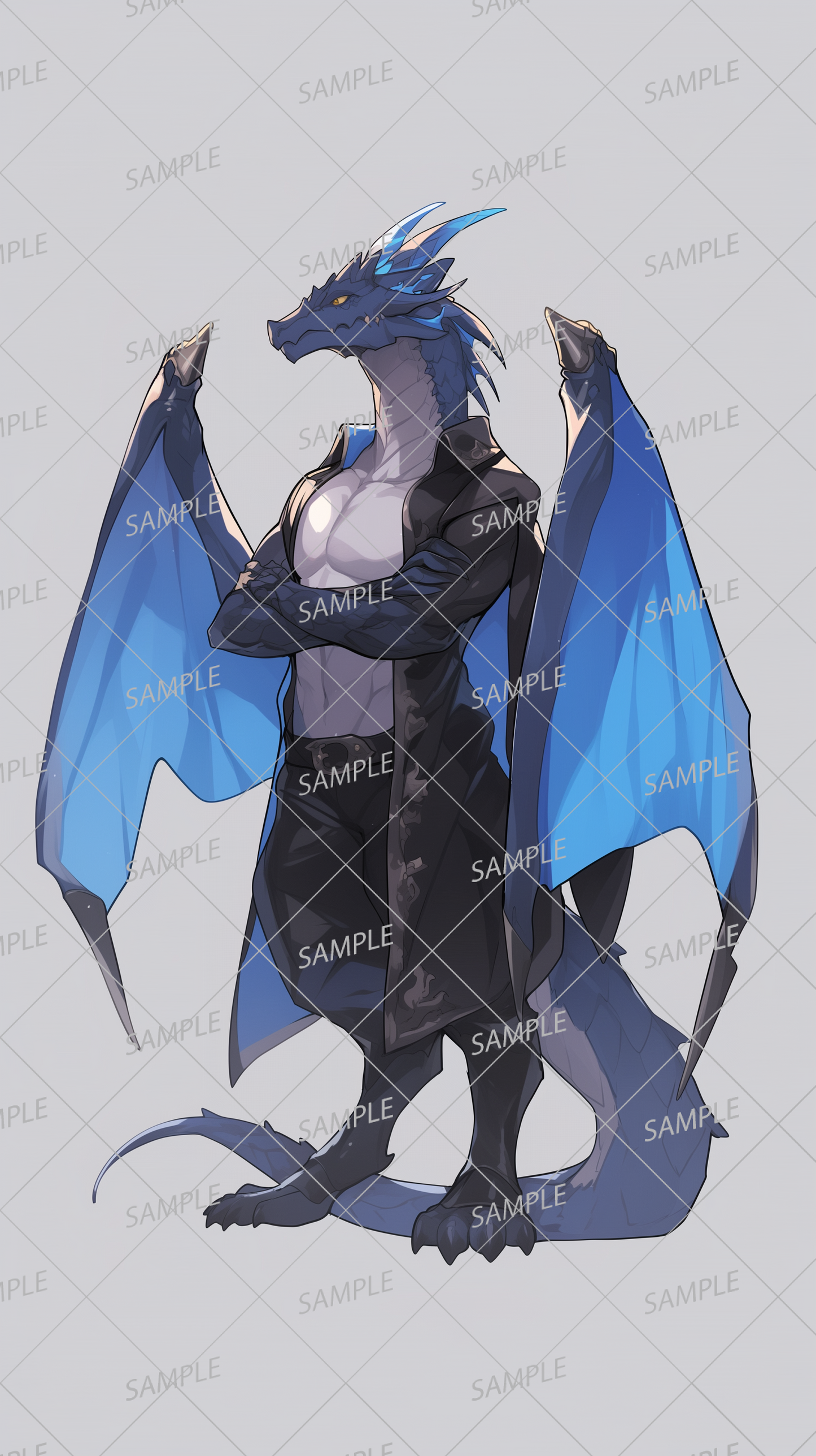 AA-0226: Blue Lizardman of the Fantasy World