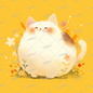 AA-0879 A cute, round cat with a plump figure