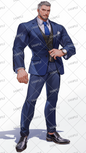 AA-1017: A large-sized businessman in a luxurious blue suit