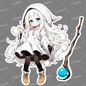 AA-1290: A white-haired wizard girl with a wand and white robe