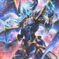 AA-1454: Demon warrior in blue armor with mystical space wings