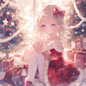 AA-1571: Blonde hair girl in fluffy Santa dress 2