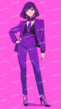 AA-1664: Career woman wearing a stylish purple suit