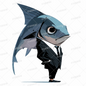 AC-0510: Stylish businessman-style suit fish