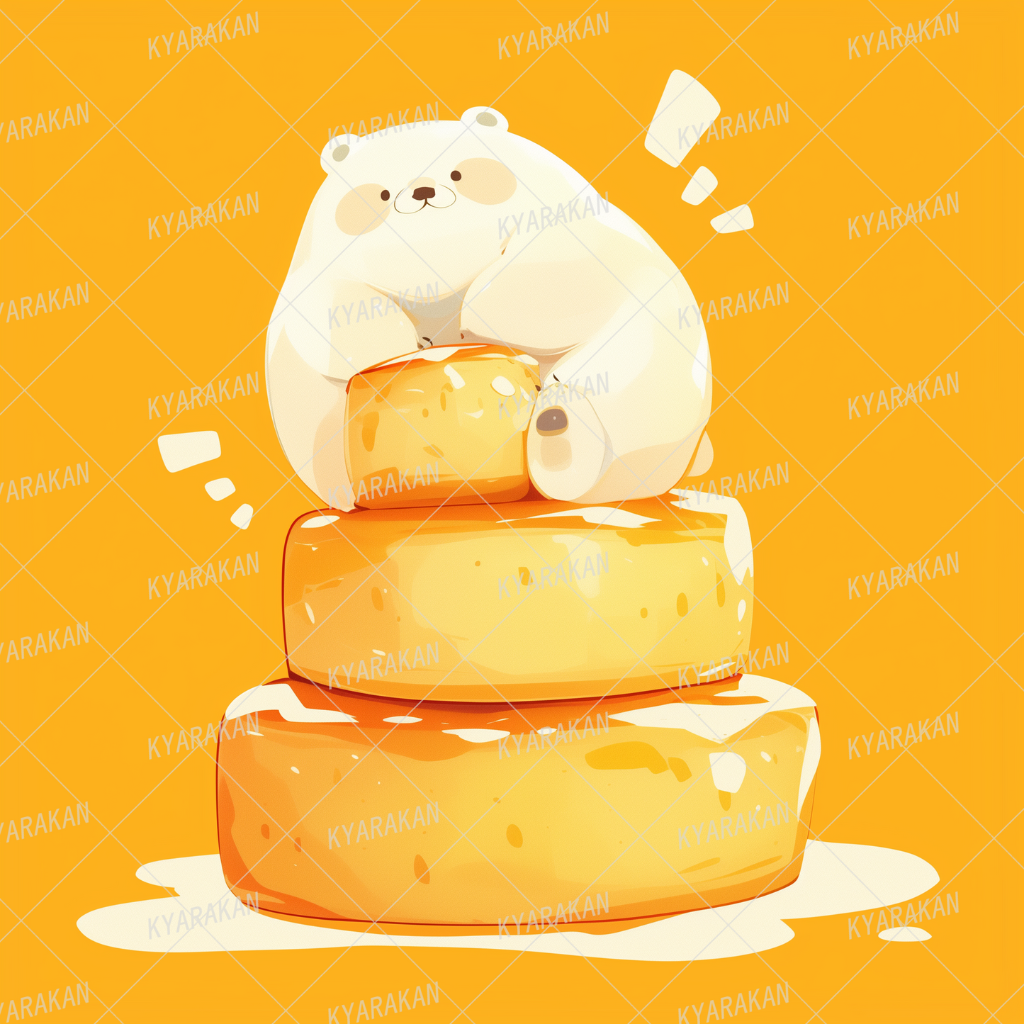 AC-0573: Polar bear relaxing on pancakes