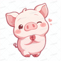 AC-0671: Cute mini pig with one eye closed