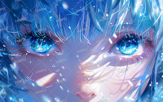 AC-0188 Beautiful light blue sad eyes