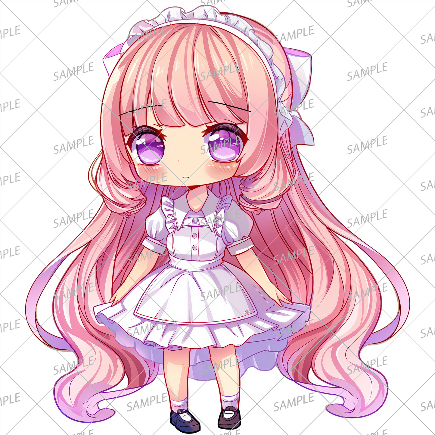 AC-0289 Mini maid with pink gradient hair