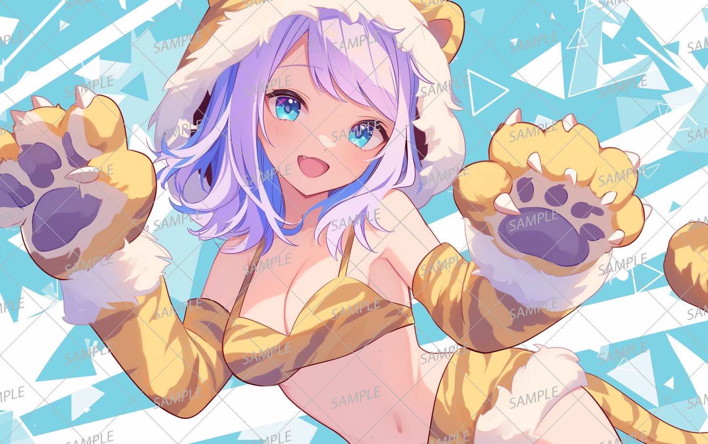 AC-0317 A girl cosplaying as a lively tiger