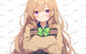 AC-0426 A girl with long blonde hair wearing an autumn/winter uniform is holding a pillow